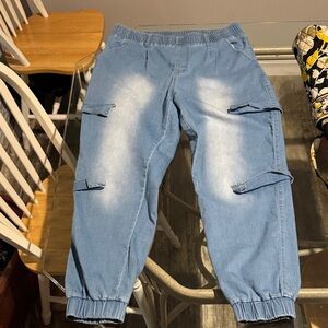 VIP Blue Straight Leg Cargo Pants